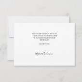 甘い16感謝していユーのカスタム写真白黒 サンキューカード (裏面)