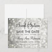 甘い16日を保存シルバーグリッターライト 案内ポストカード (正面/裏面)