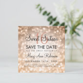 甘い16日付を保存バラ金ゴールドグリッターライト 招待状 (スタンド正面)