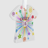 甘い16星スワーズクリスマス誕生日Tシャツ オーナメント (正面)