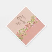 甘い16歳かわいらし16フローラ誕生日パーティーかわいい スタンダードランチョンナプキン (角)