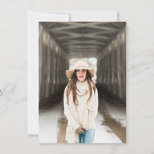 甘い16歳の誕生日パーティーの写真 招待状 (裏面)