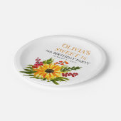 甘い16歳16歳の誕生日パーティーひまわり国 ペーパープレート (アングル)