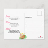 甘い16水彩ハワイアンをテーマにした誕生日 インビテーションポストカード (裏面)