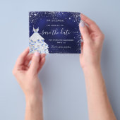 甘い16海軍の青いドレスの予算は、日付を保存 チラシ (手)