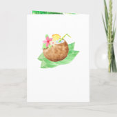 甘い16熱帯サマーウォーターカラーハワイアンルアウ（ハワイ式宴会） 招待状 (裏面)