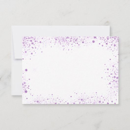 甘い16白い紫のドレスの輝き セーブザデート (裏面)