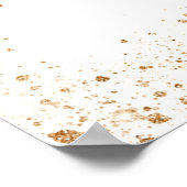 甘い16白い金ゴールドグリッターバルーンへようこそ ポスター (角)