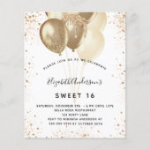 甘い16白い金ゴールドグリッターバルーン予算 チラシ (正面)