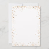 甘い16白い金ゴールドグリッターバルーン 招待状 (裏面)
