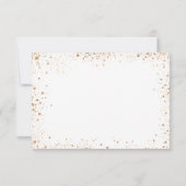 甘い16白い金ゴールドバルーングリッターパーティー セーブザデート (裏面)