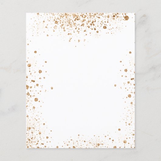 甘い16白い金ゴールドバルーン予算招待状 チラシ (裏面)