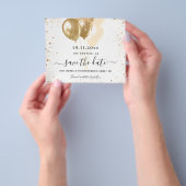 甘い16白い金ゴールド予算は日付を保存 チラシ (手)