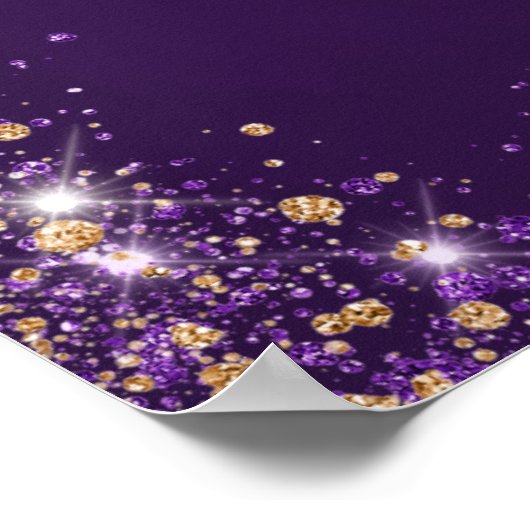 甘い16紫のグリッタースパークルズへようこそ ポスター (角)