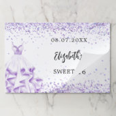 甘い16紫の白いドレス ペーパーパッド (折り畳み)