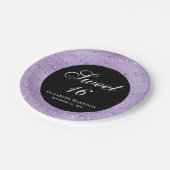 甘い16紫エレガントの誕生日パーティー ペーパープレート (アングル)