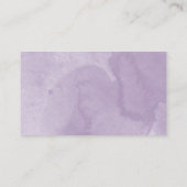 甘い16紫色の水彩フローラRSVPエンクロージャ 名刺 (裏面)