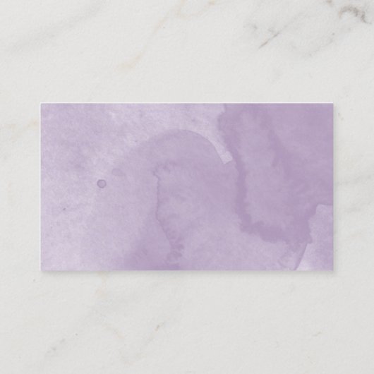 甘い16紫色の水彩フローラRSVPエンクロージャ 名刺 (裏面)