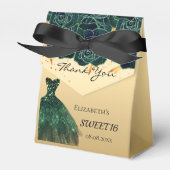 甘い16緑の金ゴールドの花模様感謝していはあなたを フェイバーボックス (正面サイド)