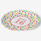 甘い16色の数々のフェスティバルバルーン誕生日 ペーパープレート (アングル)