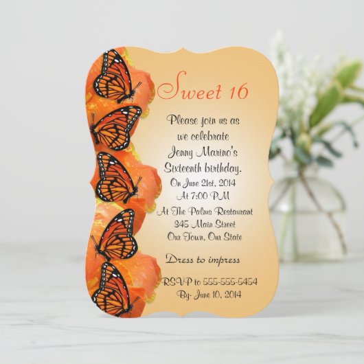 甘い16蝶の招待 招待状 (スタンド正面)