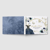 甘い16蝶の花ダークブルードレス ゲストブック (全面)