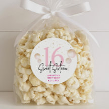 甘い16誕生日の好意と贈り物のためのシール