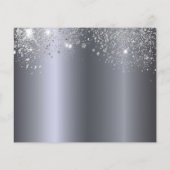 甘い16誕生日シルバーグリッター日付を保存 (裏面)