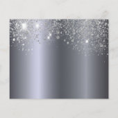 甘い16誕生日シルバーグリッター日付を保存 チラシ (裏面)