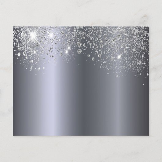 甘い16誕生日シルバーグリッター日付を保存 チラシ (裏面)