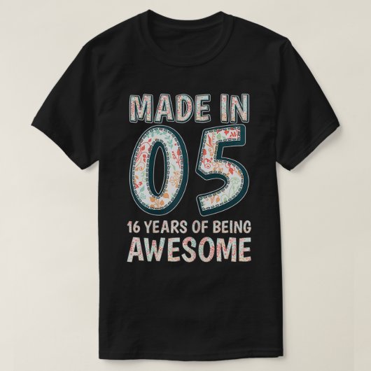 甘い16誕生日パーティギフトin05 16年 tシャツ (デザイン正面)