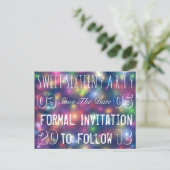 甘い16誕生日パーティデイトスターを保存 案内ポストカード (スタンド正面)