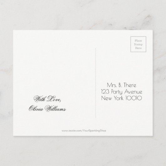 甘い16誕生日パーティーの日付ピンクの唇を保存 案内ポストカード (裏面)