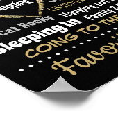 甘い16誕生日パーティーchalkboard看板 ポスター (角)