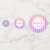 甘い16誕生日レインボーグラデーショングリッタースクリプト コンフェッティ (正面)