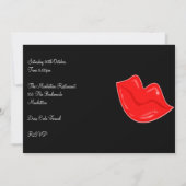 甘い16誕生日明るい赤の唇(黒) 3 招待状 (裏面)