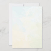 甘い16誕生日水彩フローラエッフェルタワー 招待状 (裏面)