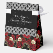 甘い16赤いバラ白いレースの輝き フェイバーボックス (裏面)