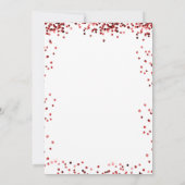 甘い16赤いバルーン白 招待状 (裏面)