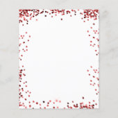 甘い16赤い白いドレスの予算の招待 チラシ (裏面)