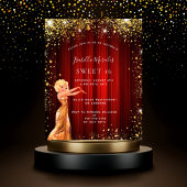 甘い16赤い金ゴールドグリッタードレス映画の予算 チラシ