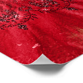 甘い16赤い金ゴールドドレスフローラへようこそ ポスター (角)