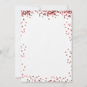 甘い16赤い風船ホワイトラグジュアリー 招待状 (裏面)