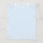 甘い16赤ちゃんブルーの銀の予算招待 チラシ (裏面)