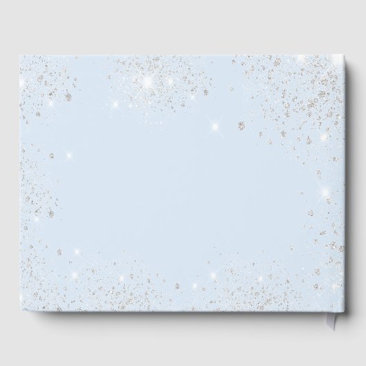 甘い16赤ちゃんブルーの銀の輝き ゲストブック (裏面)