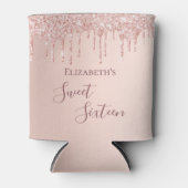 甘い16赤面バラ金ゴールドグリッタードライブ名 缶クーラー (正面)