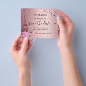 甘い16赤面ピンクパリ予算の日付を保存 チラシ (手)