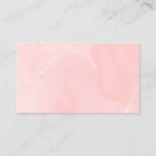 甘い16赤面水彩フローラRSVPエンクロージャ 名刺 (裏面)