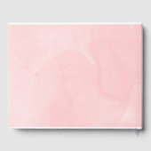 甘い16赤面水色の花ピンクのドレス ゲストブック (裏面)