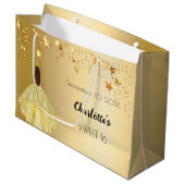 甘い16金ゴールドの星のドレスtiara ラージペーパーバッグ (正面アングル)